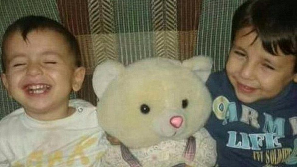 Undated image taken from the internet of Kurdish brothers Aylan and Ghalib Kurdi aged three and five respectively,