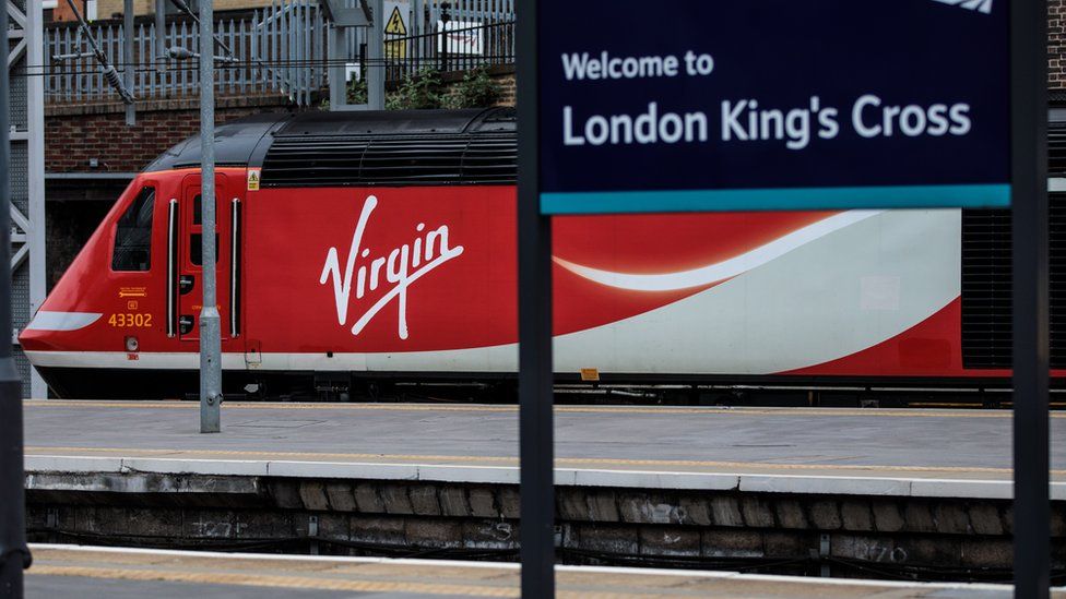Virgin train at Kings Cross