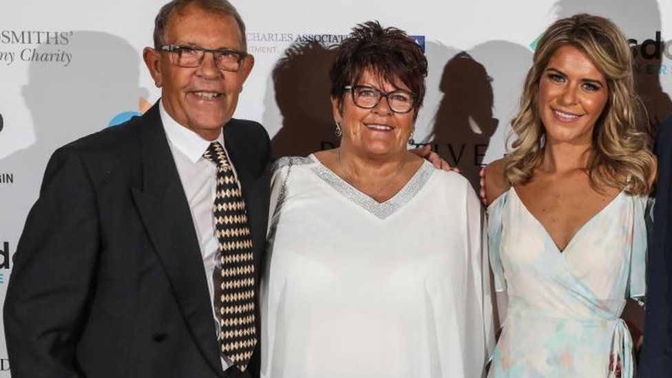 Gemma Oaten with her parents Dennis and Marg Oaten