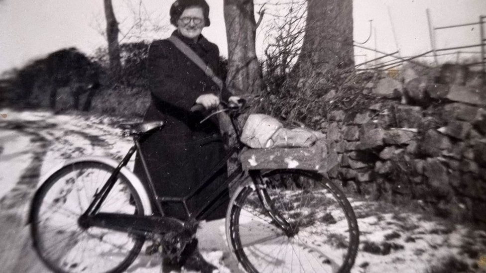 Annie Burrough postwoman in Holmrook,