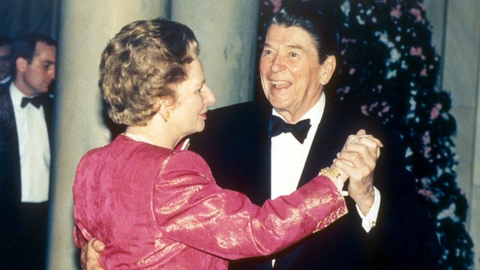 Margaret Thatcher and Ronald Reagan