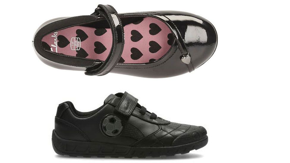 clarks black girls shoes