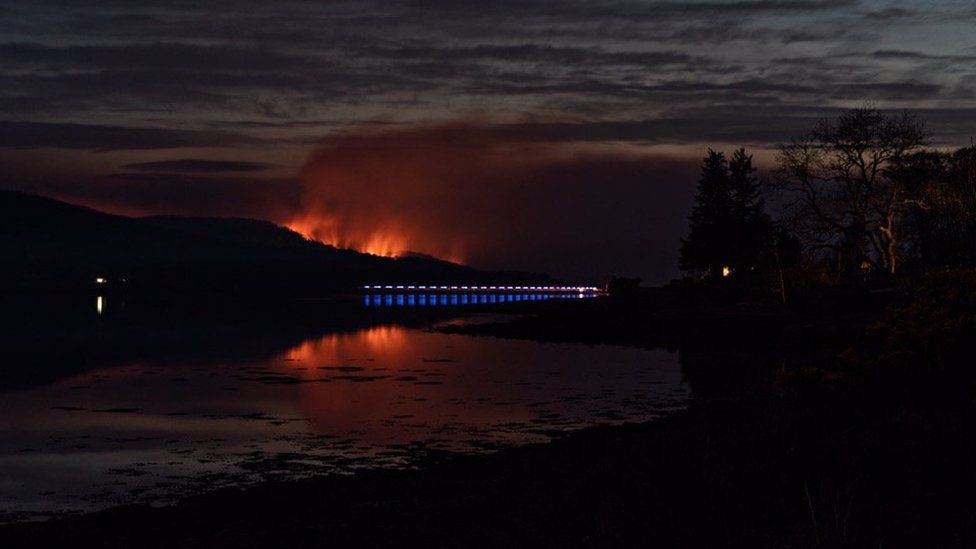 Wildfires on Bute