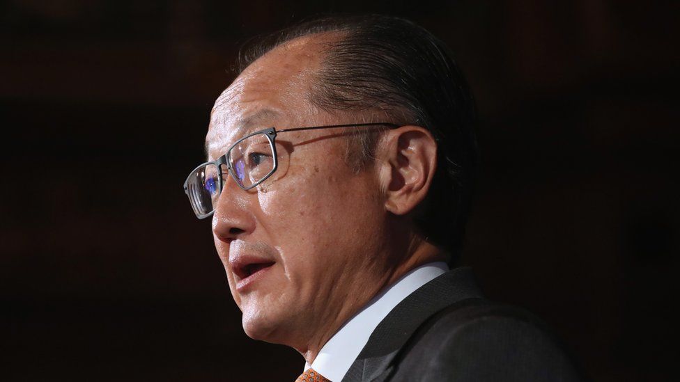 World Bank Group President Jim Yong Kim says the world is a on a "crash course"