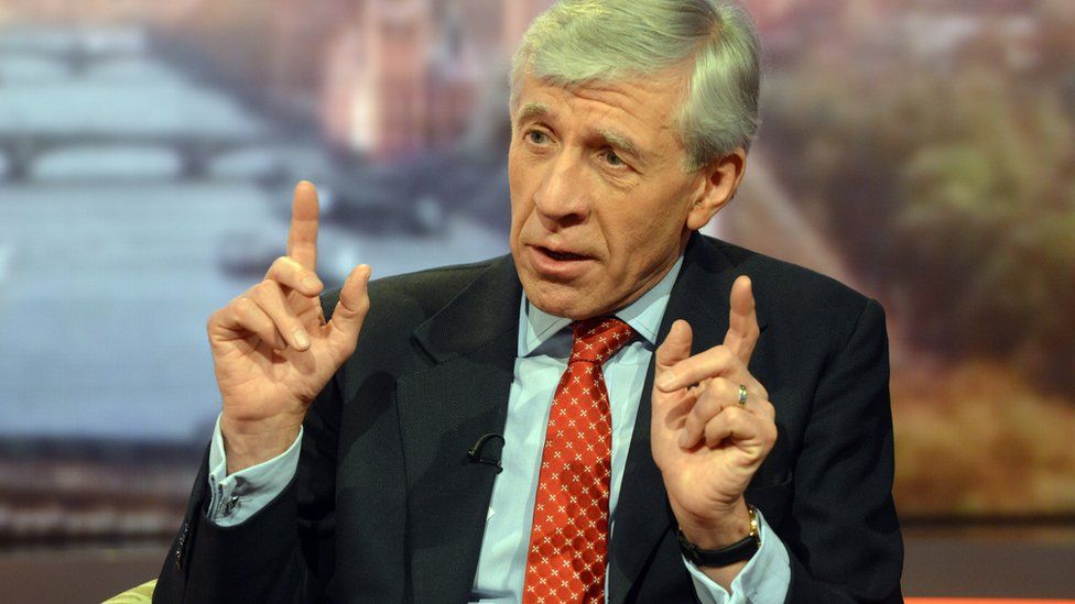 Former Foreign Secretary Jack Straw talking to Andrew Marr