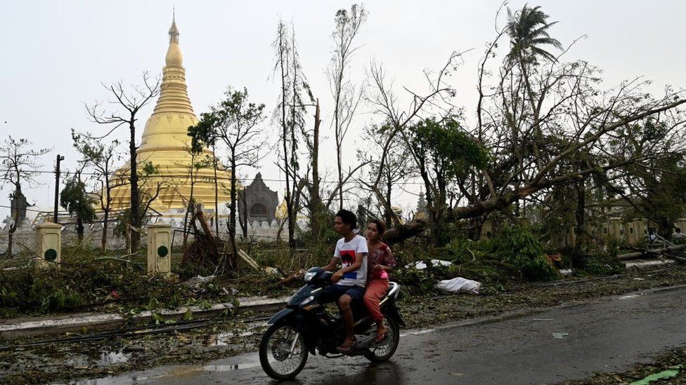 Cyclone Mocha damage in Sittwe, Rakhine Myanmar
