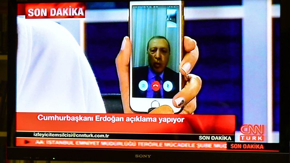President Erdogan on Facetime