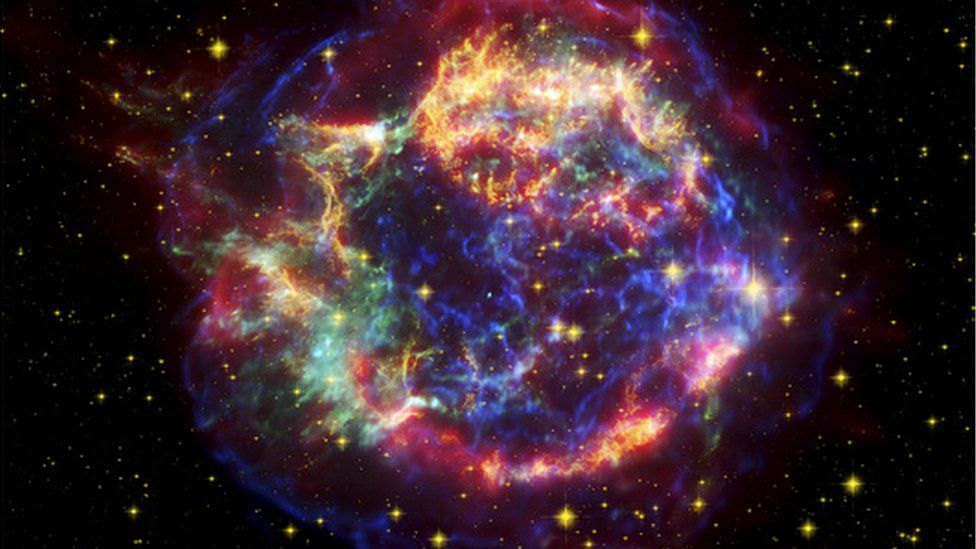 This is the remains of a star that exploded 325 years ago.