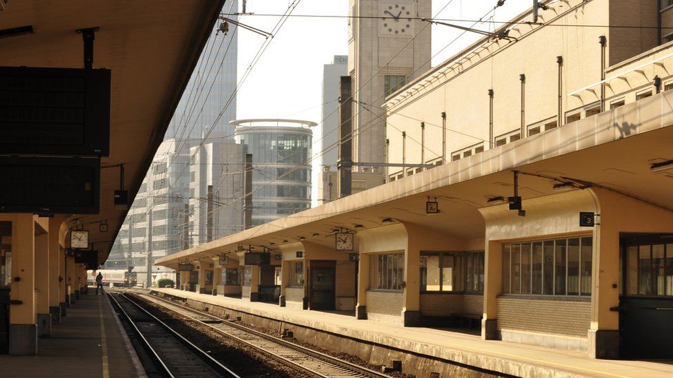 Brussels North railway station in Belgium