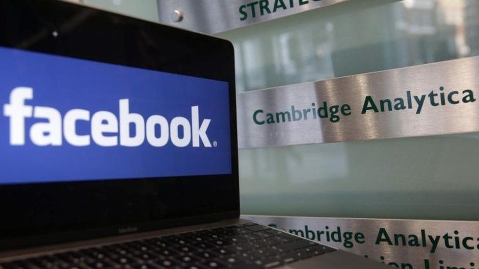 Facebook and Cambridge Analytica logos