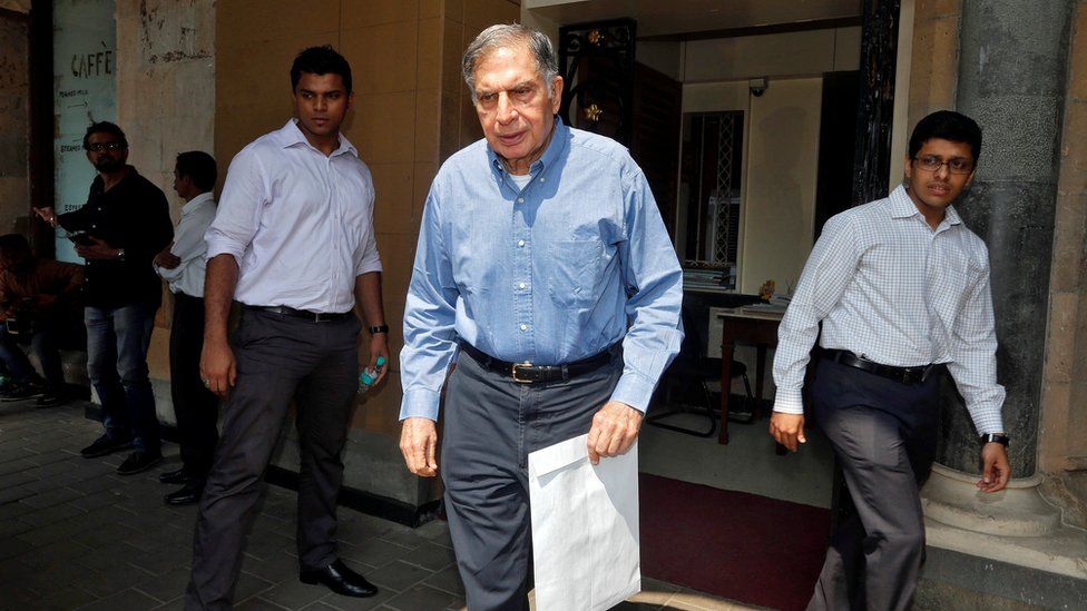 Ratan Tata leaving his office