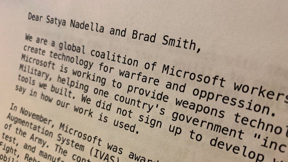 The letter was circulated internally at Microsoft on Friday