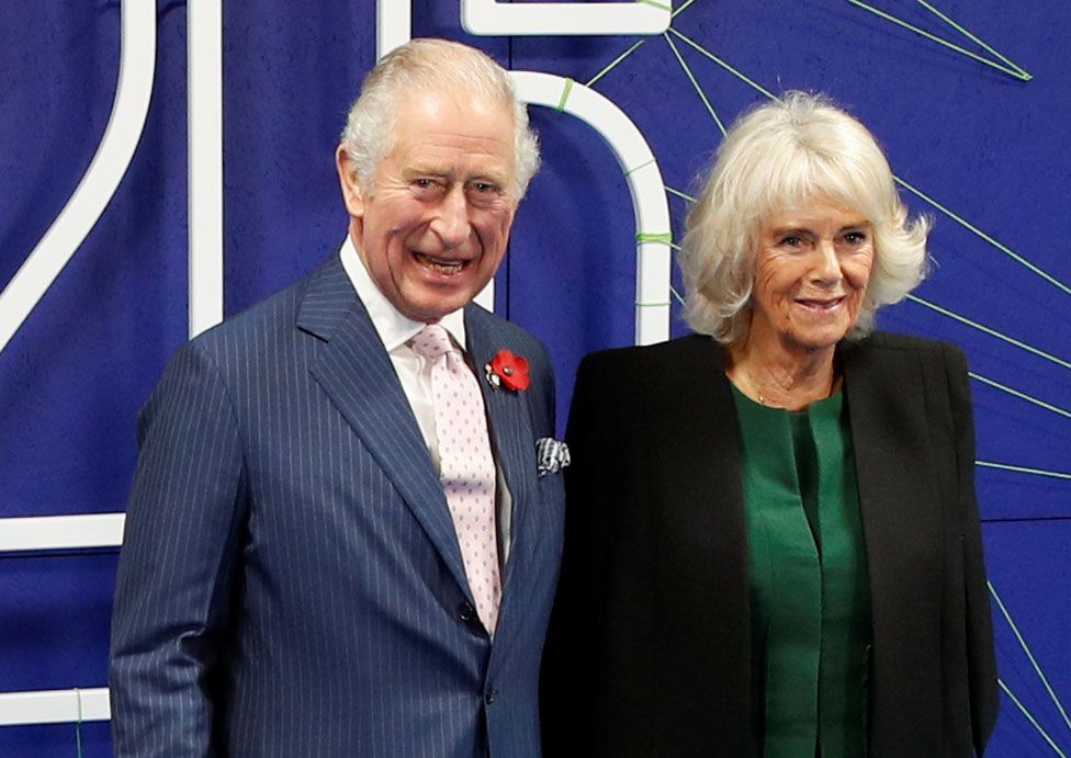 The Prince of Wales and the Duchess of Cornwall arrive for the UN Climate Change Conference (COP26) in Glasgow, Scotland, on 1 November 2021