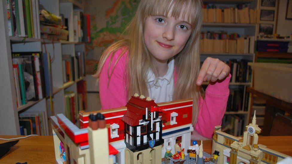 Matilda Webb with Lego