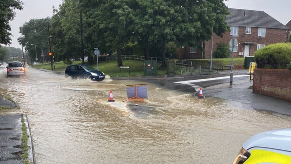 Flooding Haverhill roads closed after heavy rainfall BBC News