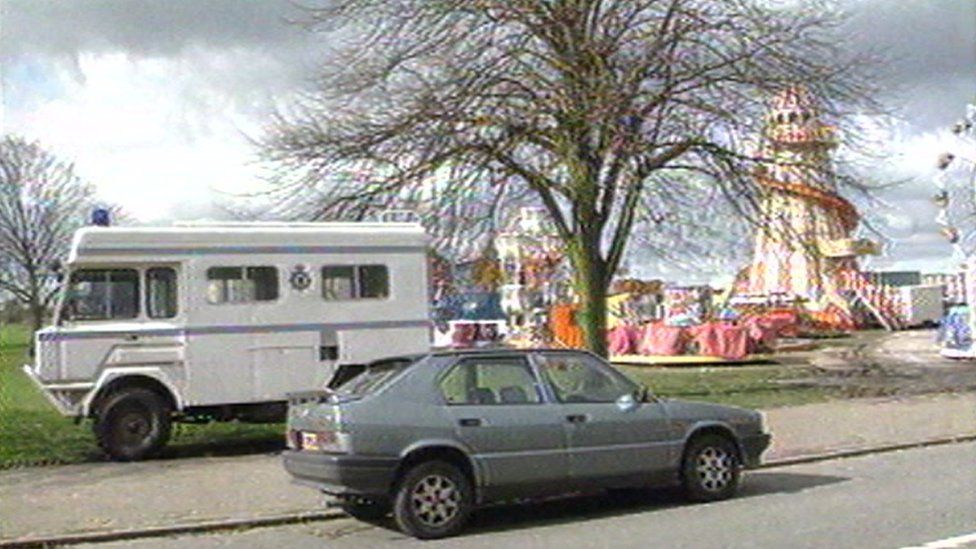 Fairground on Durdham Downs in 1994