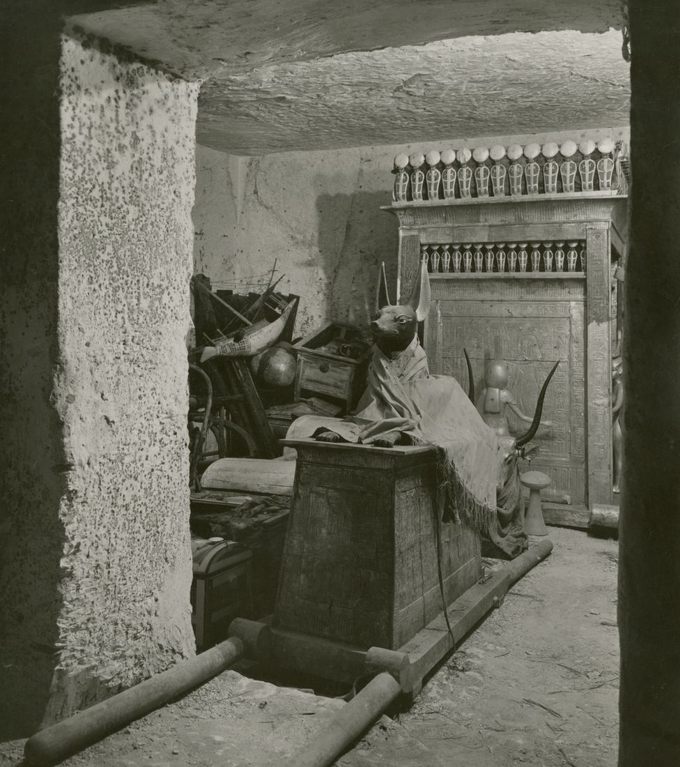 A storeroom known as the Treasury, inside Tutankhamun's tomb