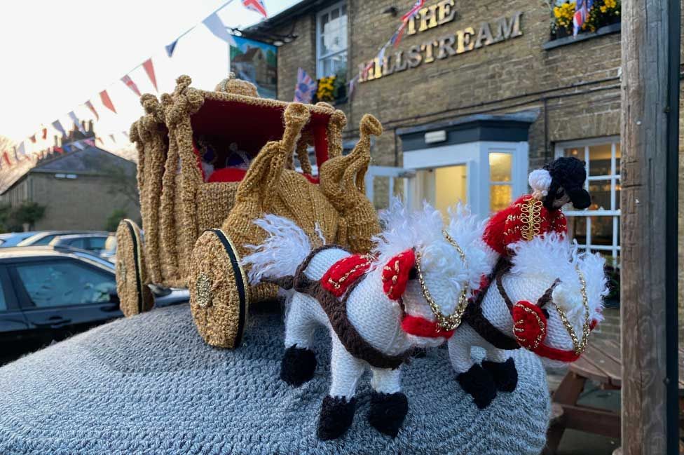 King Charles III Coronation Hertford yarnbombers depict themselves BBC News