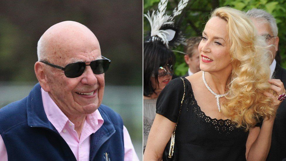 Composite image of Rupert Murdoch and Jerry Hall - January 2016