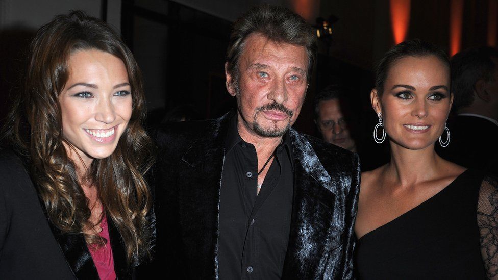 Laura Smet, Johnny Hallyday and wife Laetitia attend party in 2008