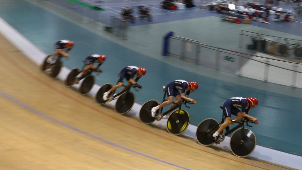 Newport Velodrome - Team GB practice session in 2012