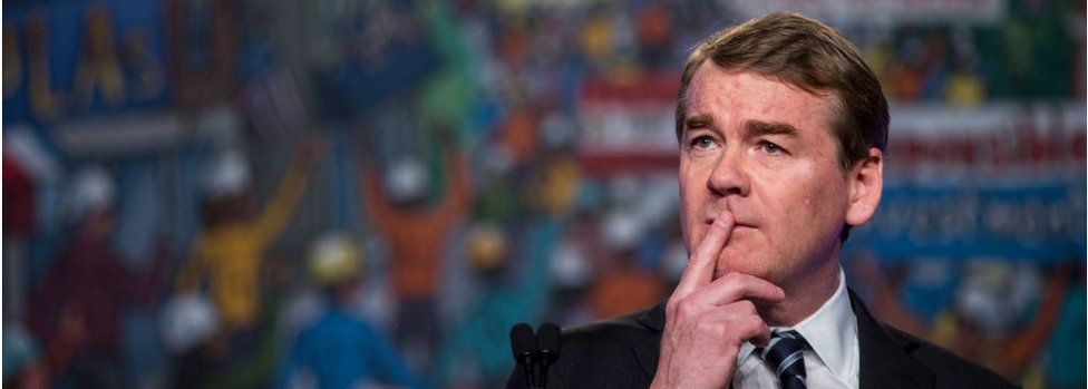 Sen. Michael Bennet (D-CO) speaks during the North American Building Trades Unions Conference