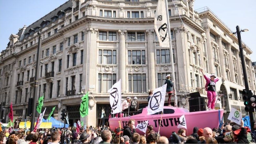 Extinction Rebellion Climate Protesters Block Roads Bbc News
