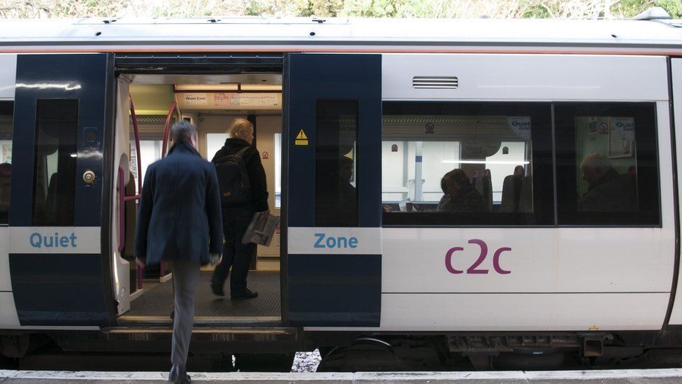The train company c2C said that their staff had been dealing with an incident when the train arrived at Benfleet