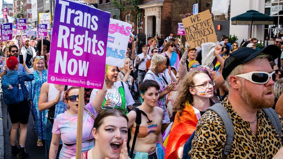 trans rights protest