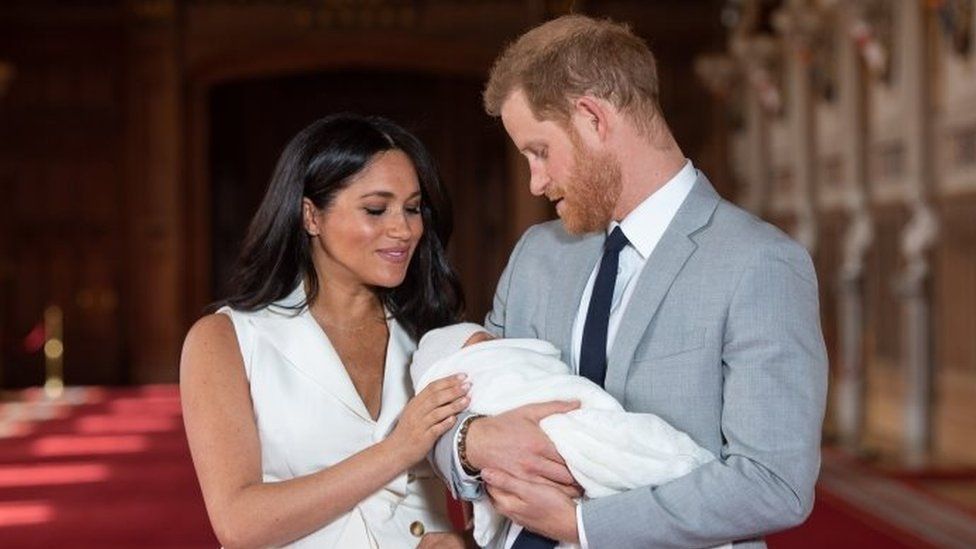 The Duke and Duchess of Sussex with their baby son Archie in May 2019
