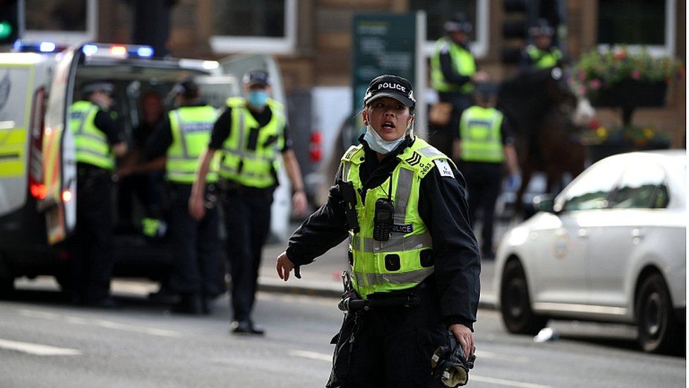 Police officer in Glasgow