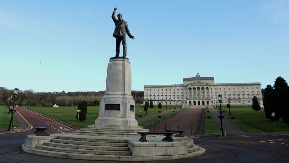 A large statue of Carson was erected at Stormont in spite of his reluctance to lead the new parliament in 1921.