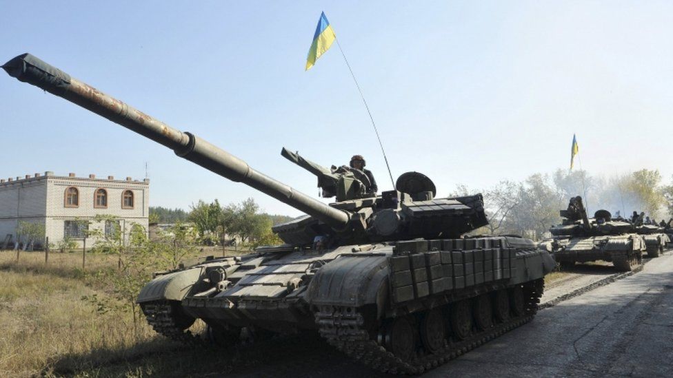 Ukrainian army tanks