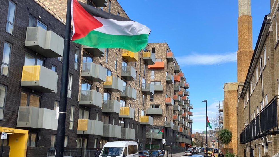 Palestinian flag in Tower Hamlets