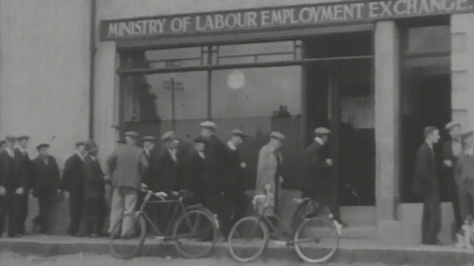 Queue at Labour exchange