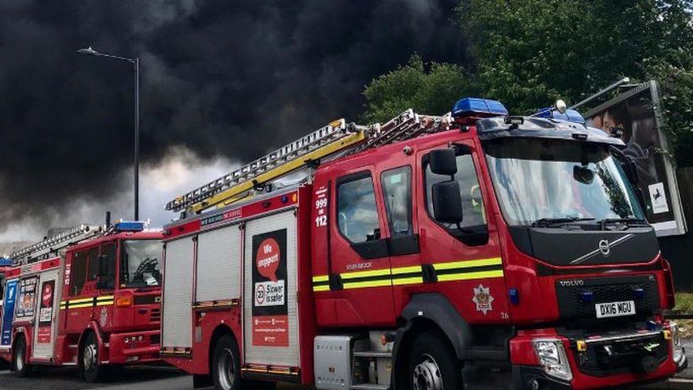 Birmingham fire Winson Green factory blaze sends smoke across city