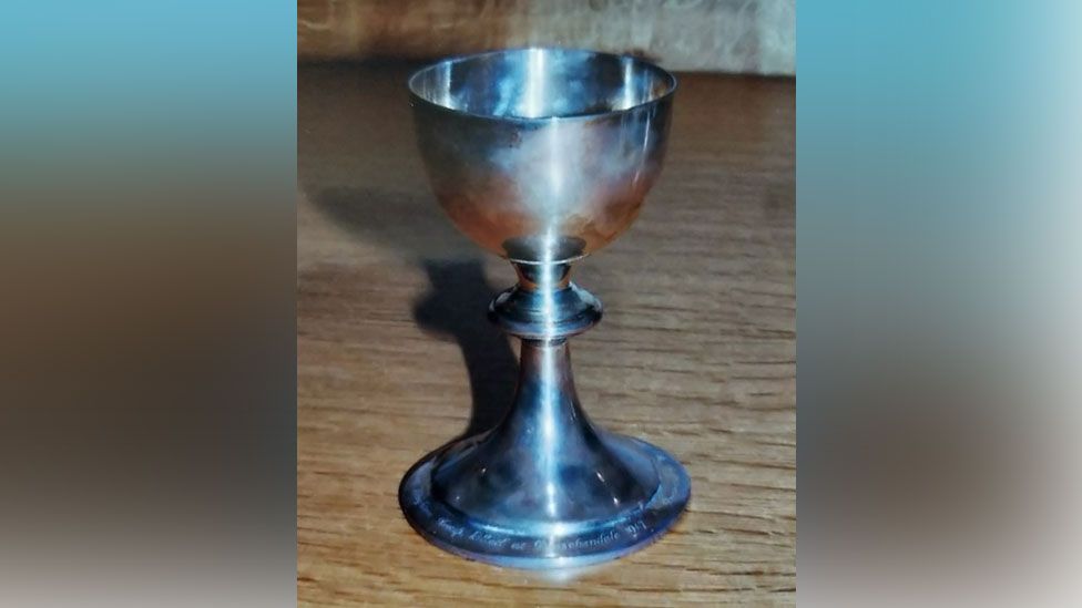 The chalice stolen from All Saints' Church in Northampton