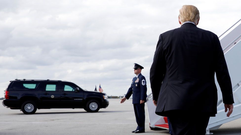 Trump departs from Florida