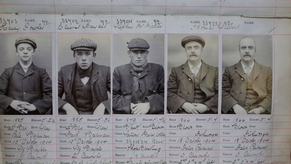 Mugshots of the original Peaky Blinders gang