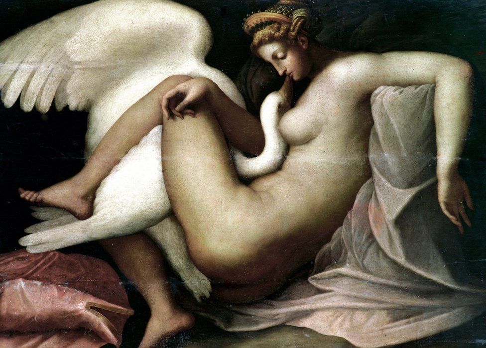 Michelangelo copy - Leda and the Swan