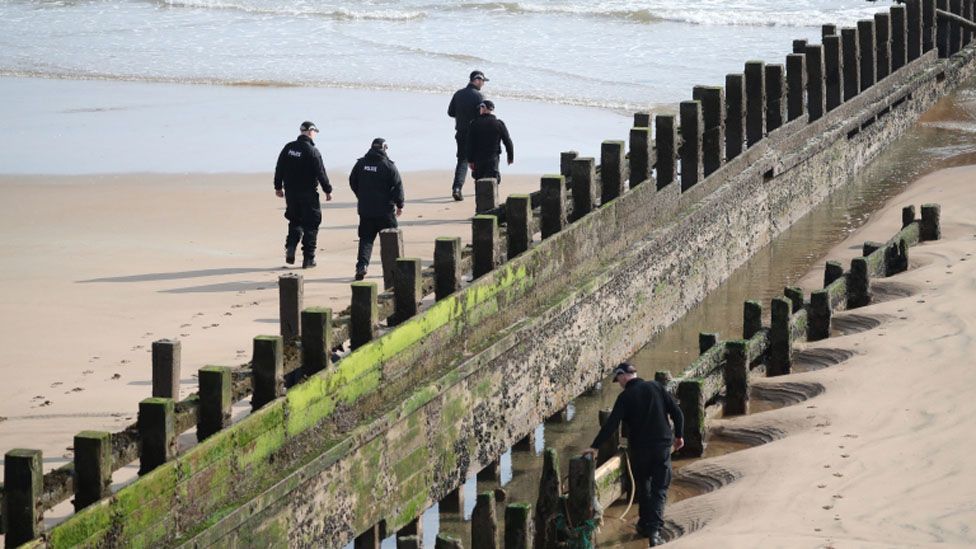 Police at Aberdeen beach