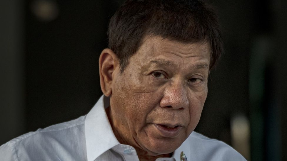 Current president of the Philippines, Rodrigo Duterte