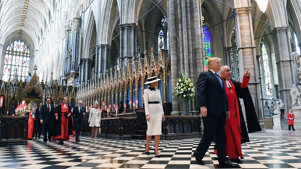 President Trump in Westminster Abbey