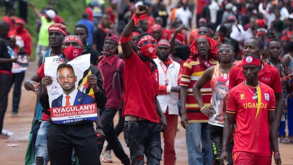 Bobi Wine Presidential Rival S Arrest Sparks Deadly Uganda Protests Bbc News