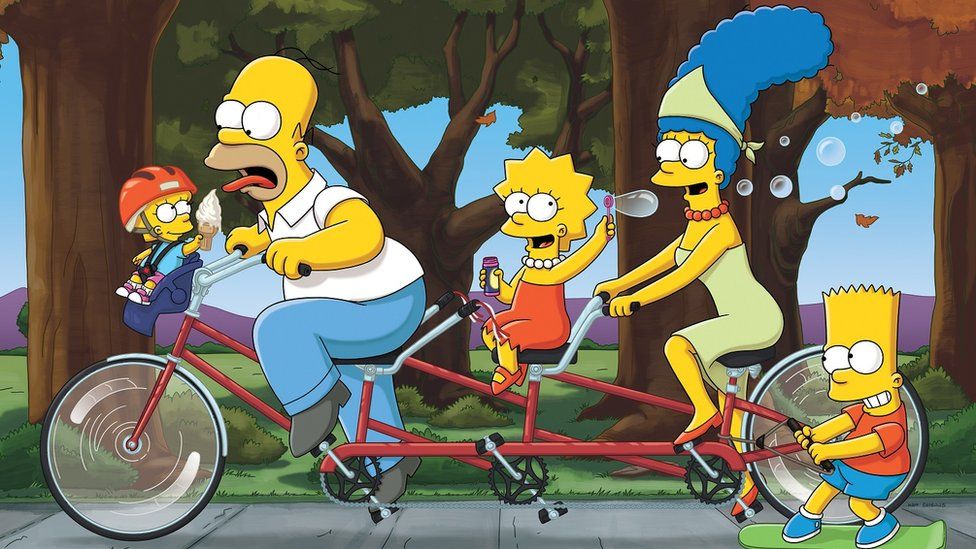 ‘The Simpsons’, How The Show’s Writers Predict The Future _107929229_simpsons_tandembikeposter_r1