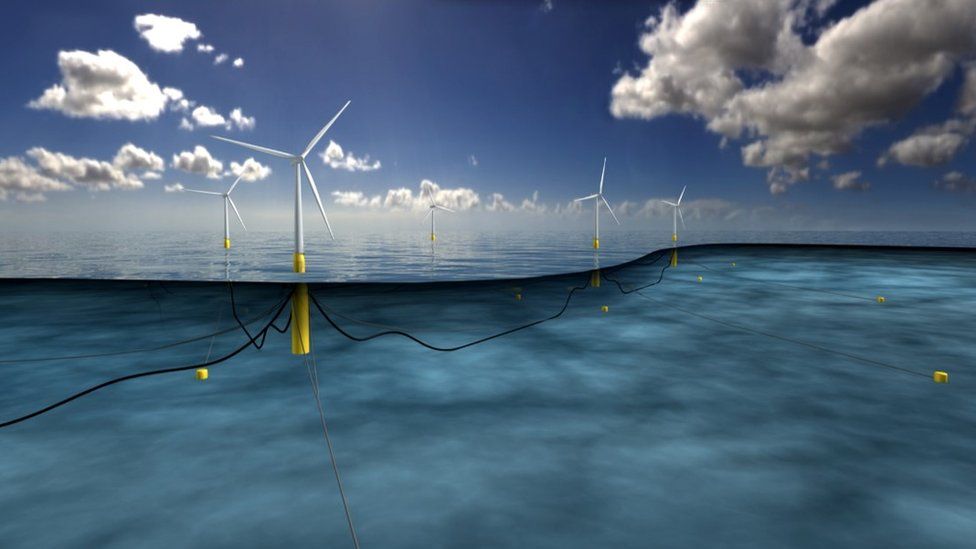 Hywind wind farm illustration