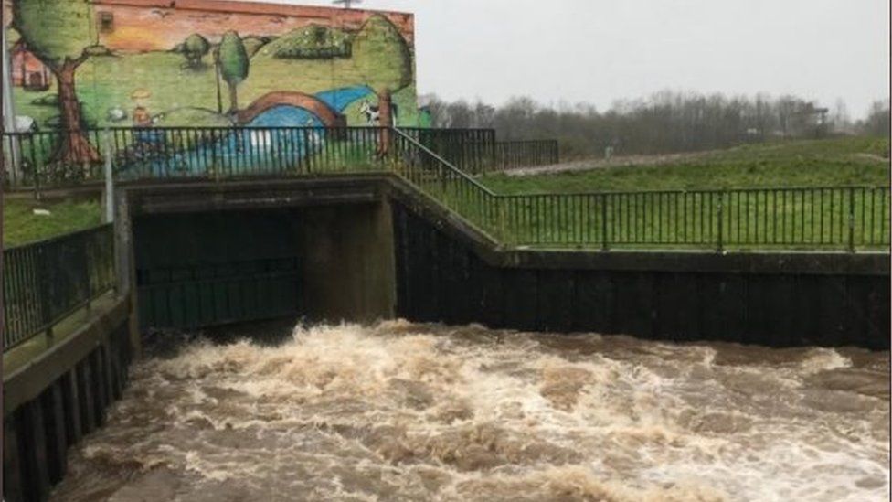 High water levels Didsbury