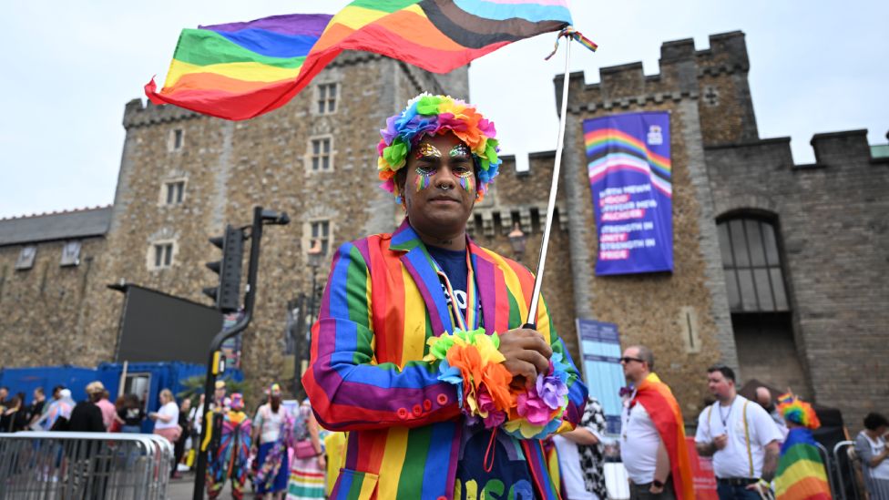 Cardiff Pride Cymru celebrates its largest parade BBC News