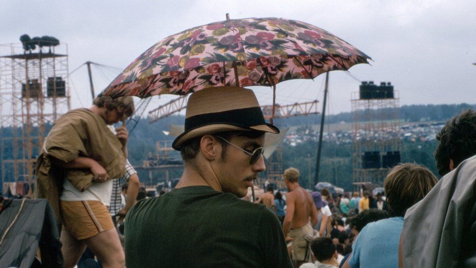 Man with a parasol