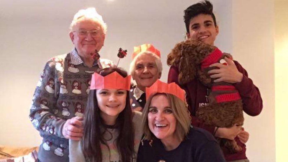 Katie Scott with her family at Christmas